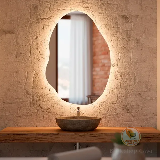 Espelho De Led Rubi 55x75 Parede Sala Quarto Banheiro