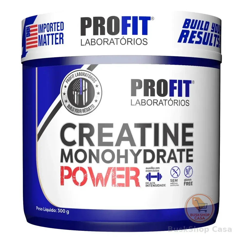 Suplemento Creatina Monohidratada Pote De 300g Em Pó Profit Laboratórios