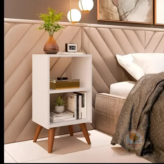 Mesa De Cabeceira Criado Retro Cama Quarto Suite Cor Branca
