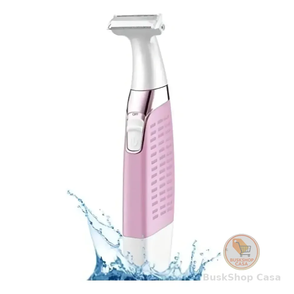 Depilador Elétrico Recarregável Kemei Km-1900 Para Zonas Íntimas Bivolt Rosa 127/220v