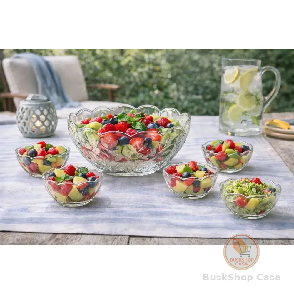 Conjunto De 7 Bowls De Vidro  Rose Para Cozinha