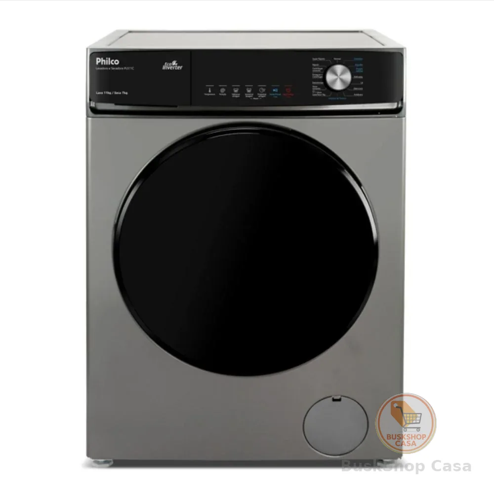 Lava e Seca Philco 16 Programas PLS Eco Inverter 10kg Titanium
