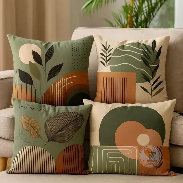 Kit 4 Capas De Almofadas Moderna 45x45 - Floral