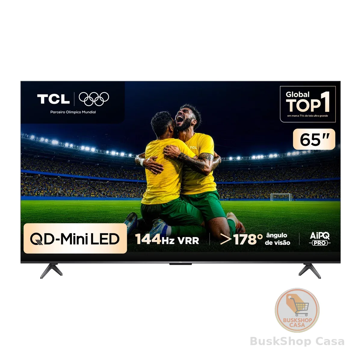 Smart TV TCL 65 Polegadas QLED Mini LED 4K C6K WiFi Bluetooth Google TV 4 HDMI 144Hz HDR10+ 65C6K