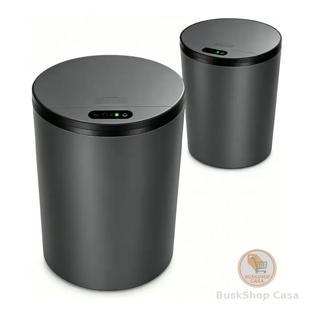 Lixeira Inteligente 16 Litros Com Sensor Automático Para Banheiro E Cozinha Cinza