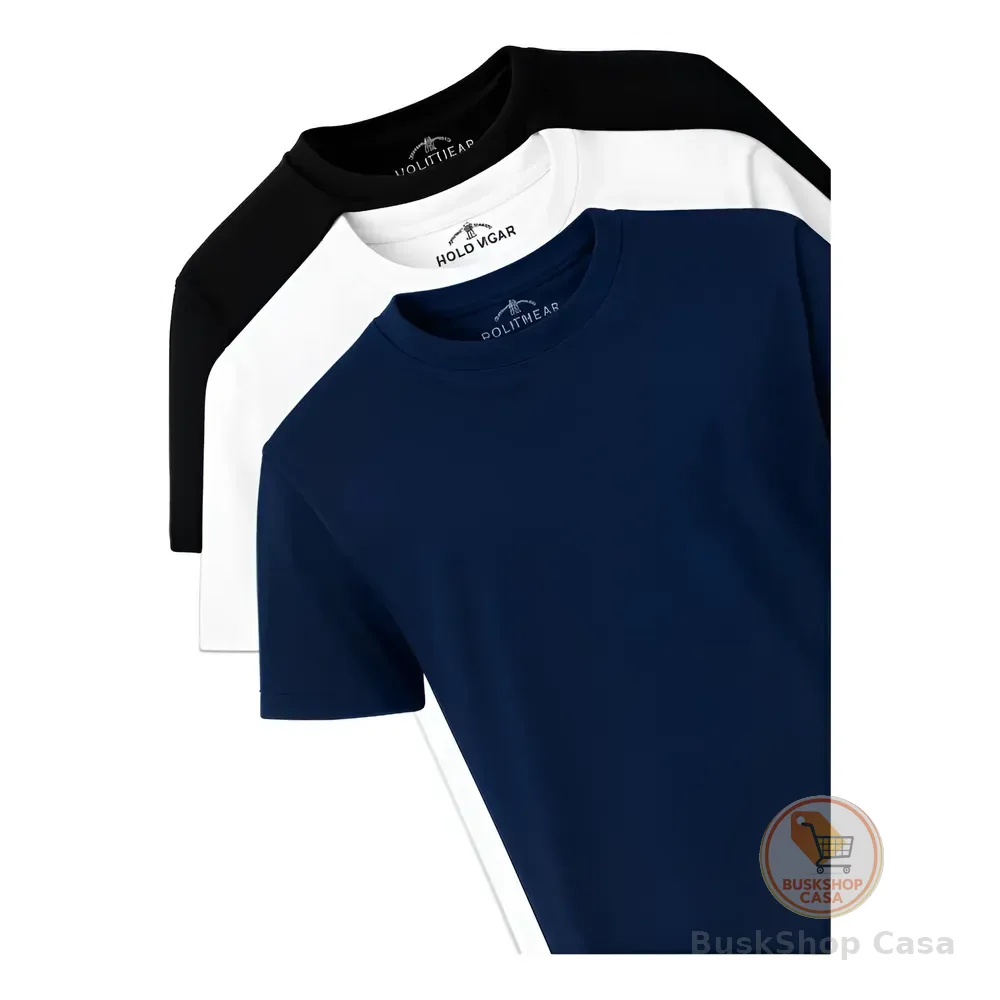 Kit 3 Camisetas Masculinas Polo Wear Sortido 1 G Lisa
