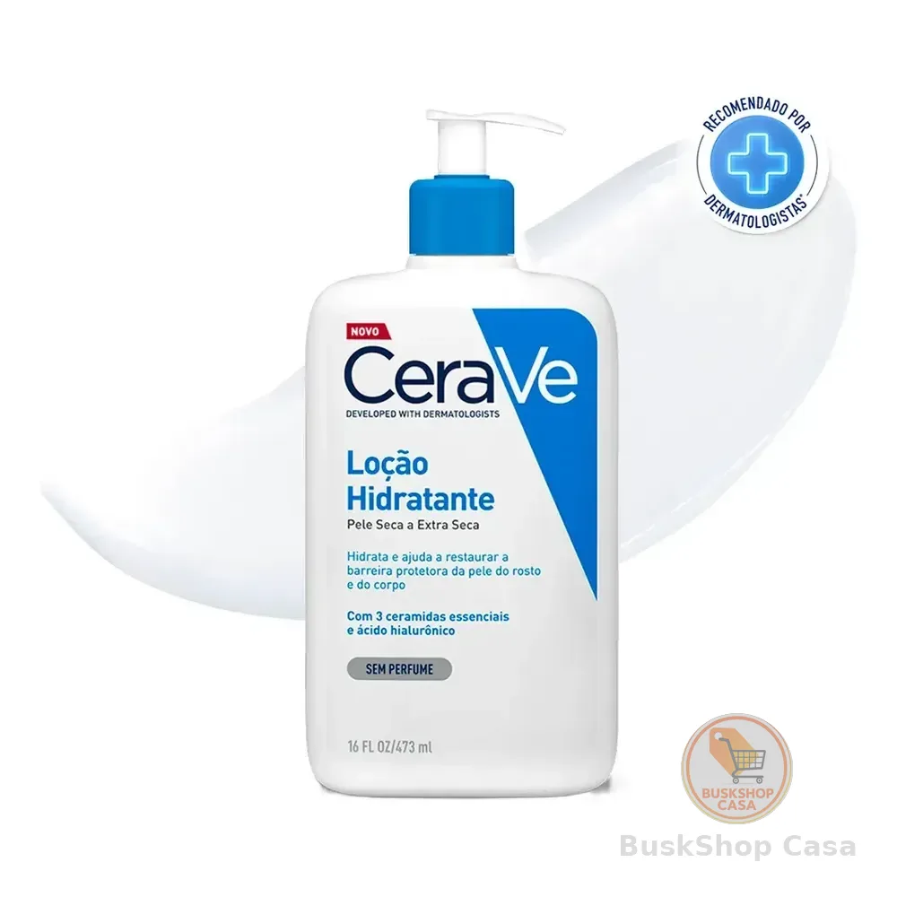 Loção Hidratante Corporal Sem Perfume, Com Ceramidas Essenciais E Ácido Hialurônico, Textura Fluida Cerave 473ml Sem Fragrância