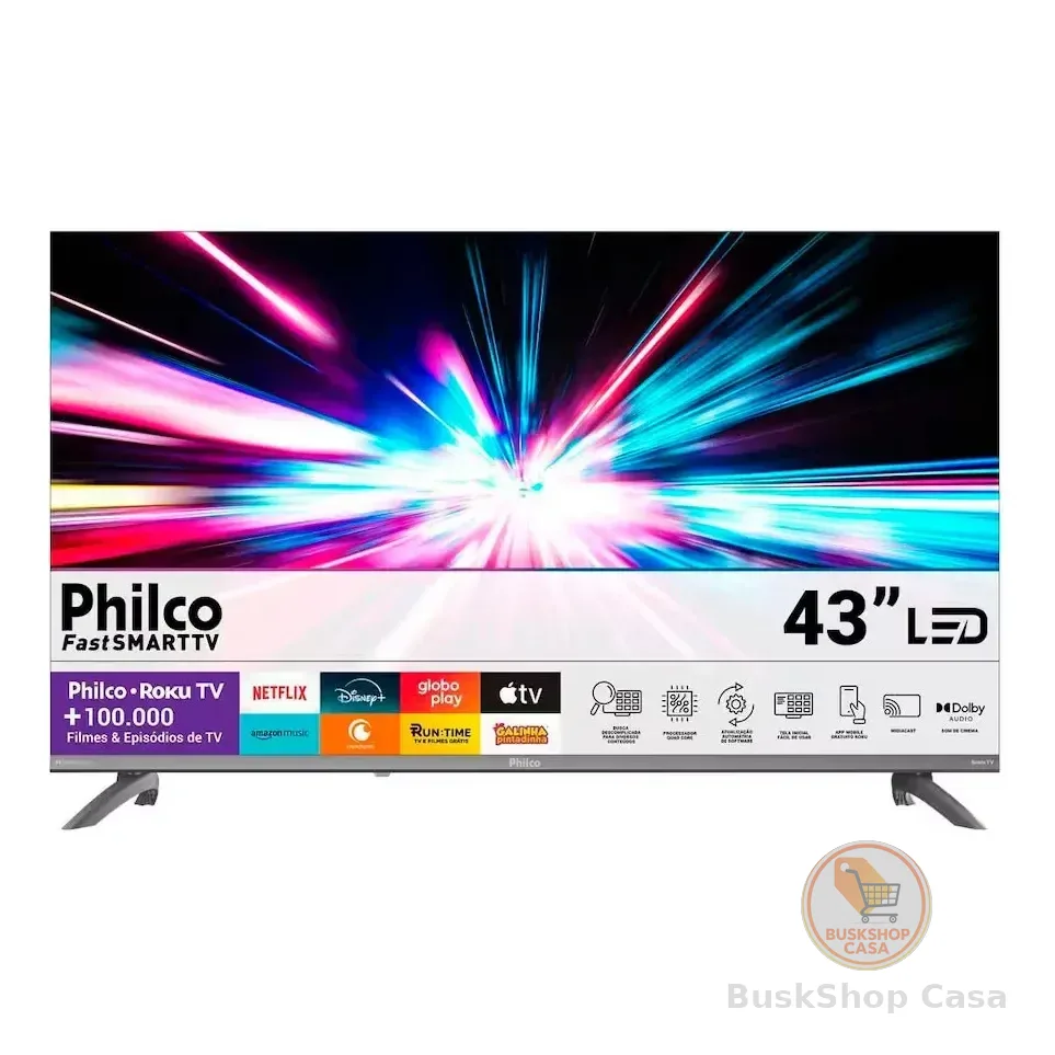 Smart Tv 43 Full Hd P43cra Roku Tv Hdr10 Dolby Philco