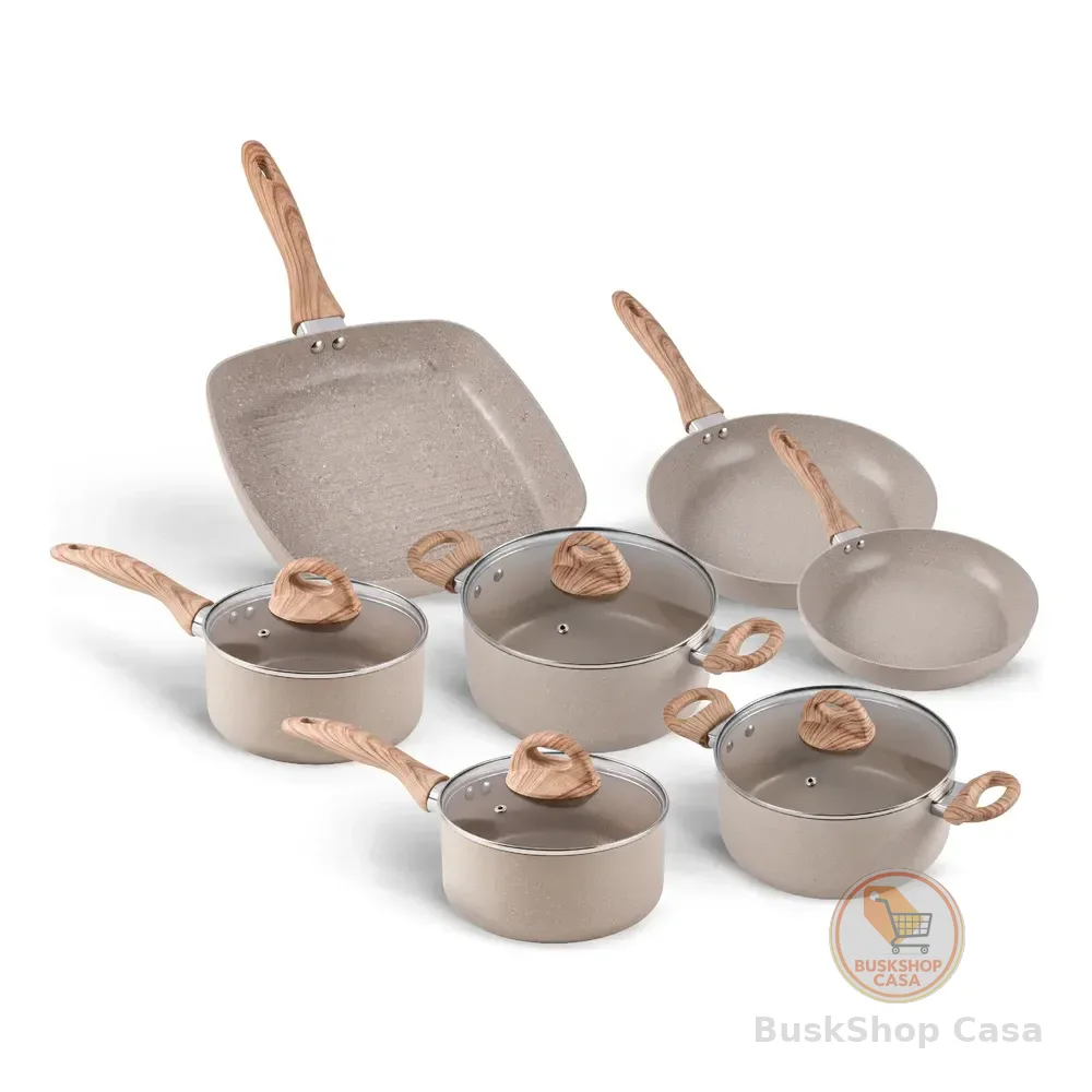 Jogo De Panelas 7 Ceramic Life Smart Plus Areia Brinox Areia