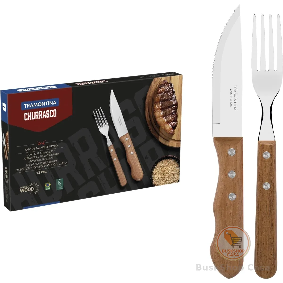 JOGO CHURRASCO INOX 12PC DYNAMIC