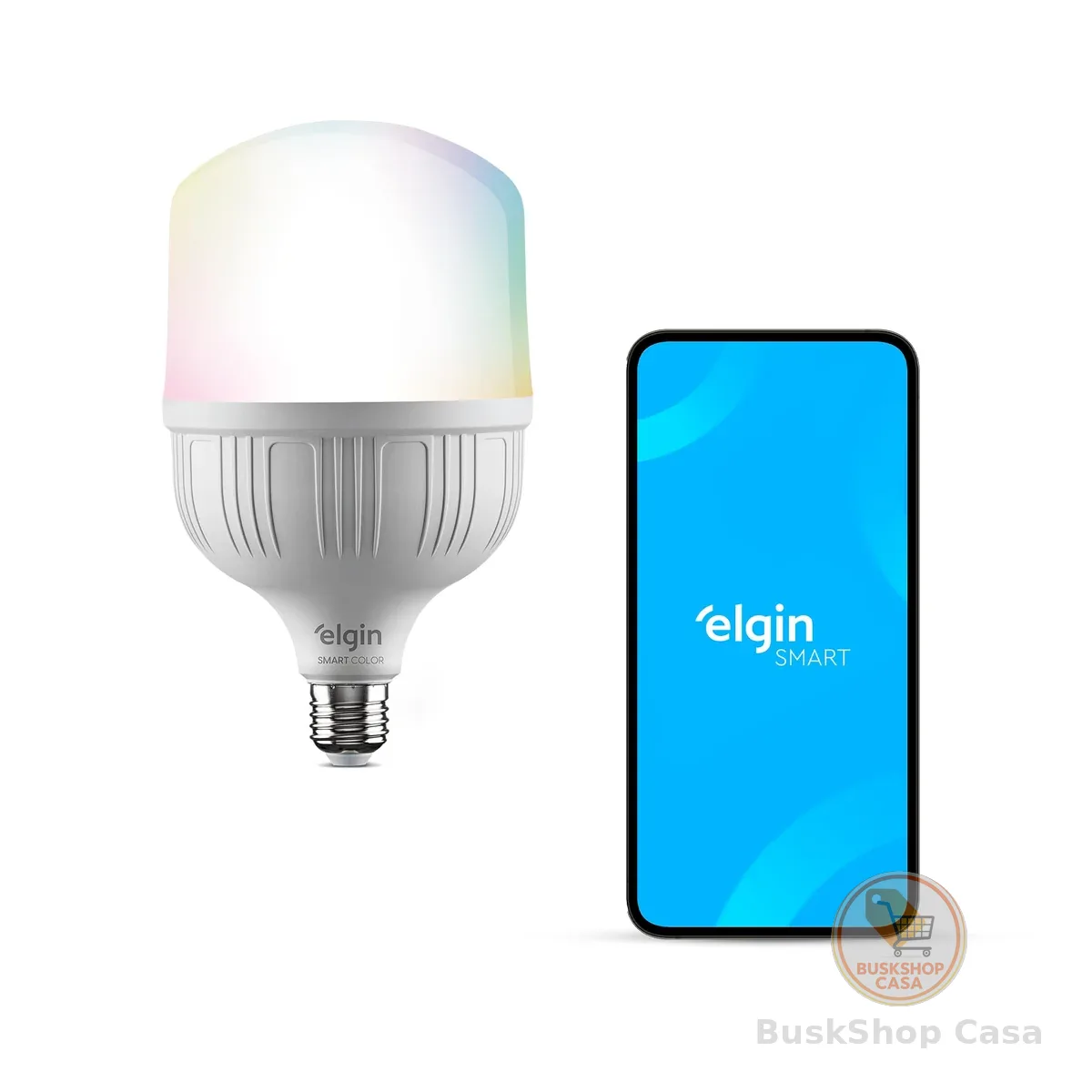 Lâmpada Inteligente Alta Potência 20W Elgin Color RGB Wifi Compatível com Alexa e Google Home