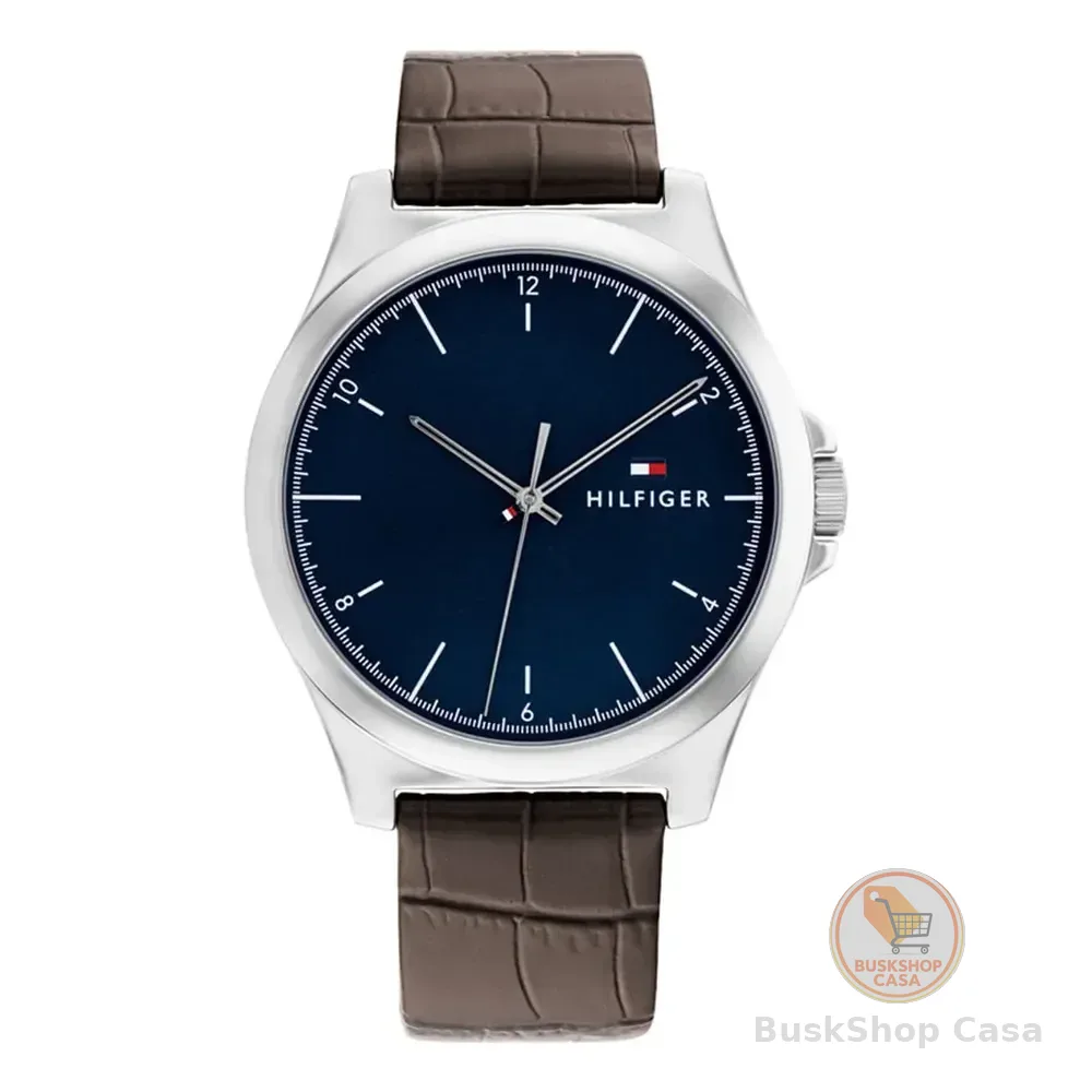 Relógio Tommy Hilfiger Masculino Couro Marrom 1710549 Marrom Azul
