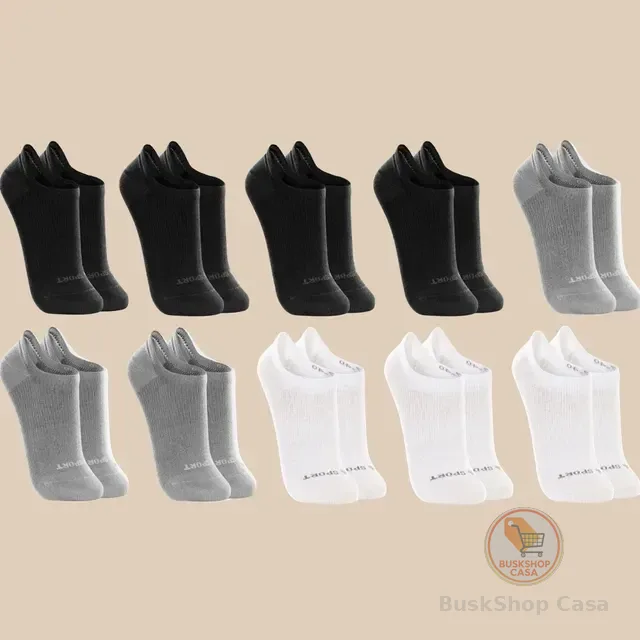 Kit 10 Pares De Meias Lupo Soquete Invisível Sport