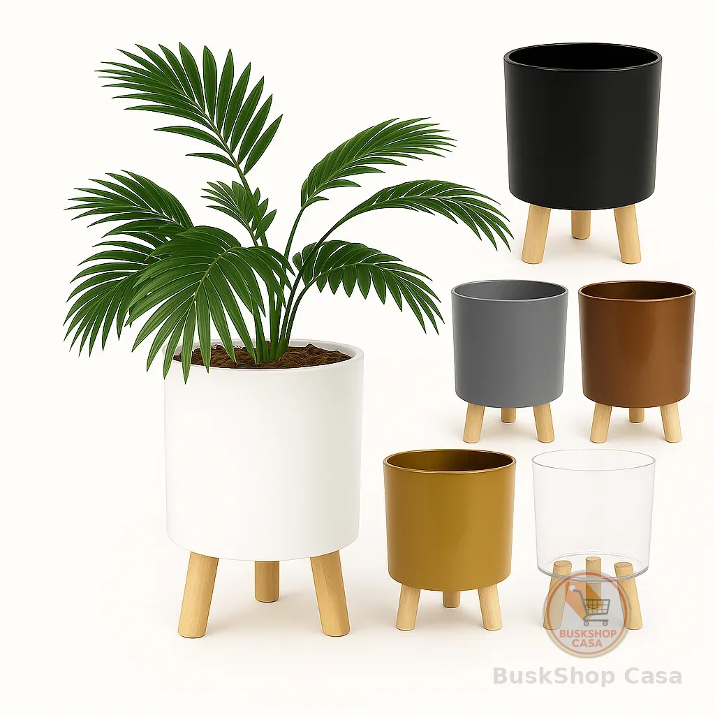 Cachepô Vaso Decorativo Tripé Moderno Minimalista P/ Plantas