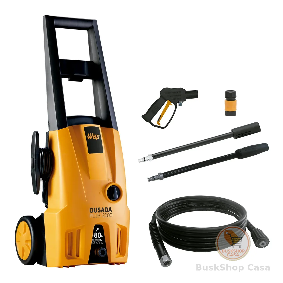 WAP Lavadora de Alta Pressão OUSADA PLUS 2200, com Jato Leque e Concentrado, 342L/h, 1750psi 1500W 220V