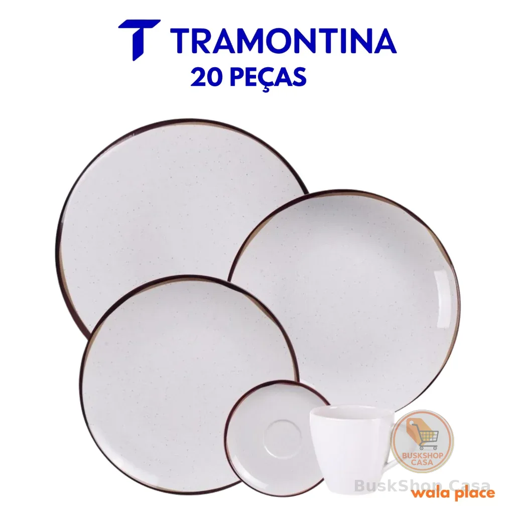 Jogo de Jantar Canyon Porcelana Decorada 20 Peças Tramontina