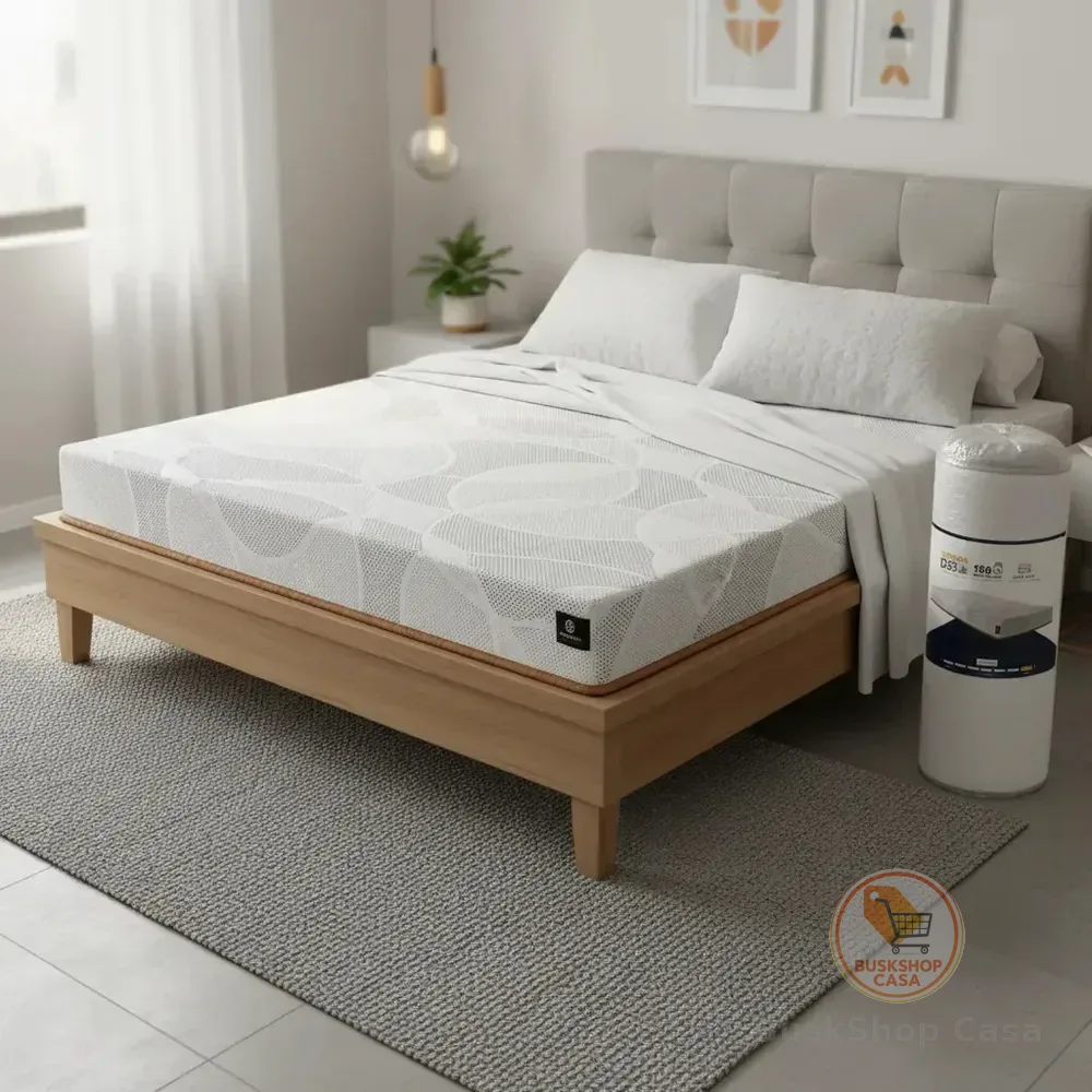 Colchão Casal Ortopédico Espuma D33 A Vácuo - Lucas Home Branco