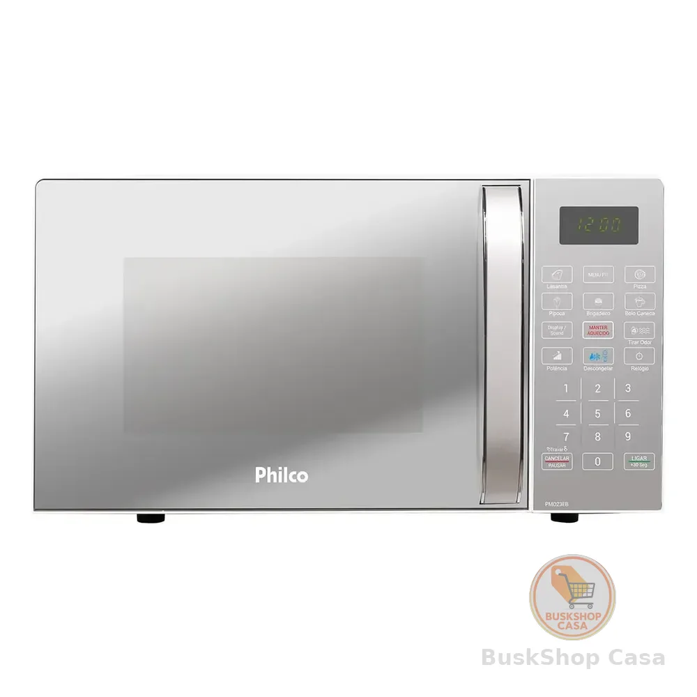 Micro-ondas Philco Pmo23eb Limpa Fácil 20 Litros Potência De 1100w Cor Branco 220v