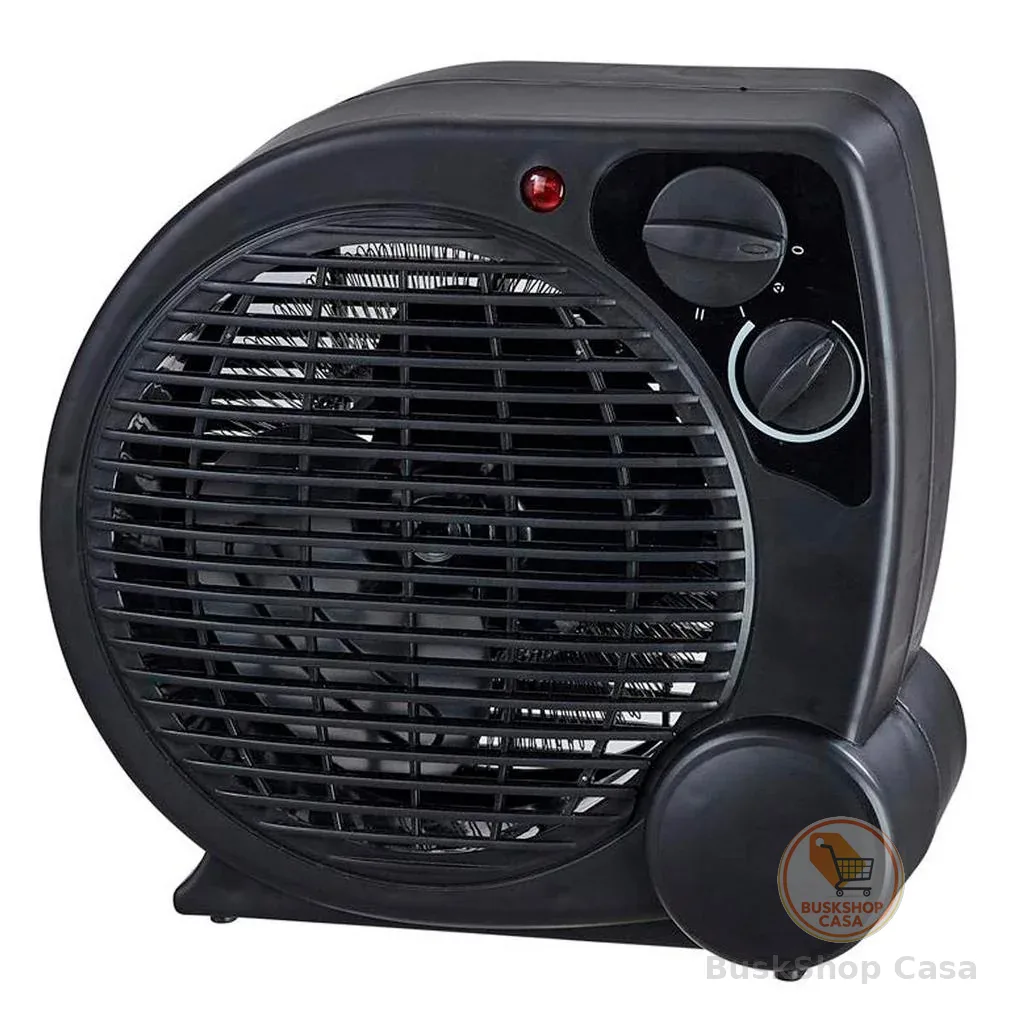 Aquecedor Portátil a Ar Ventilador Quente Preto AQ04 - Mimo Style