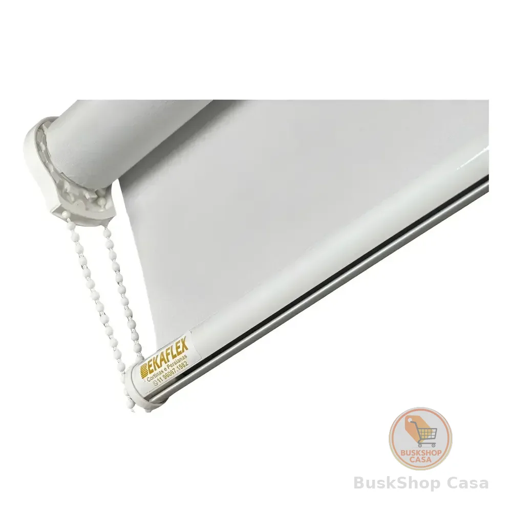 Cortina Rolo Blackout De Medida 1,50x1,50 Escurecer Quarto Cor Branco