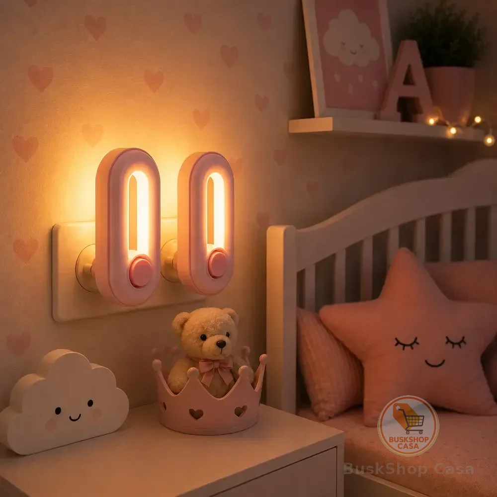 Kit 2 Abajur Led Quarto Bebê Infantil 3 Níveis Luz Econômica