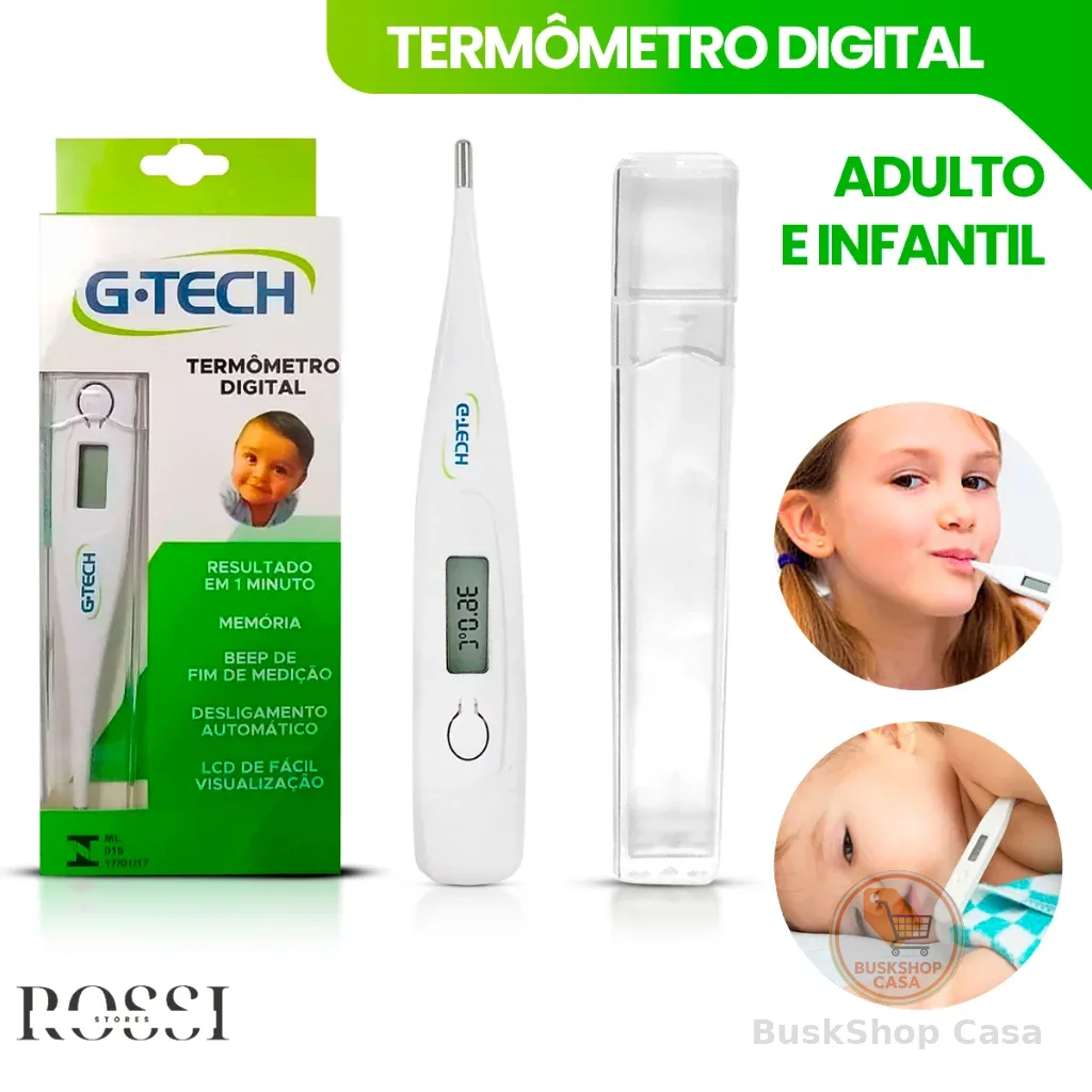 Termômetro Digital G-TECH Termômetro Clinico Adulto E Infantil