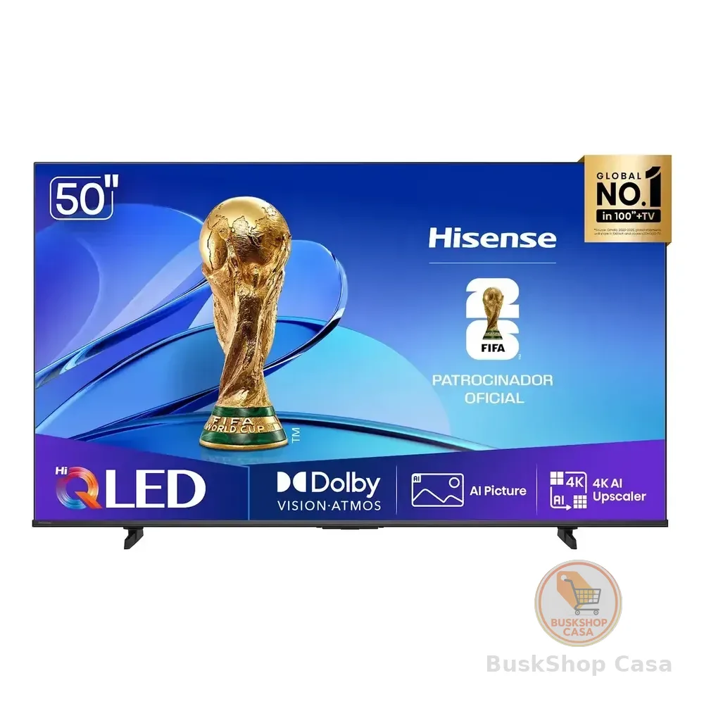 Smart TV Hisense HI-QLED 4K 50" polegadas com Processador AI, Dolby Vision Atmos e Compatibilidade Alexa e Google - 50Q6QVV