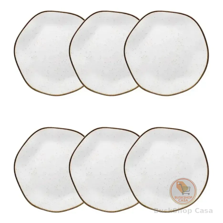 Conjunto De 6 Pratos Sobremesa 21,5cm Ryo Maresia