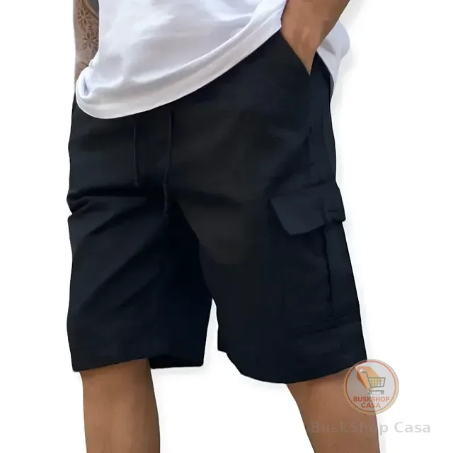 Bermuda Cargo Masculina Skate Larga C/ Elástico Short Adulto