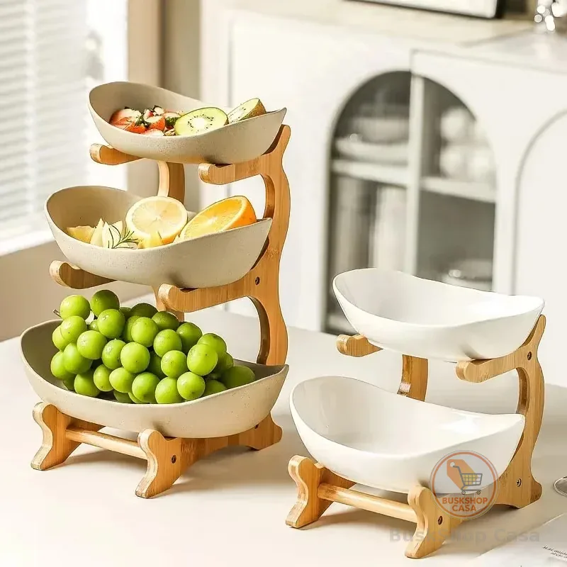 3 Andares Fruteira, Bandeja para Lanches, Suporte Decorativo