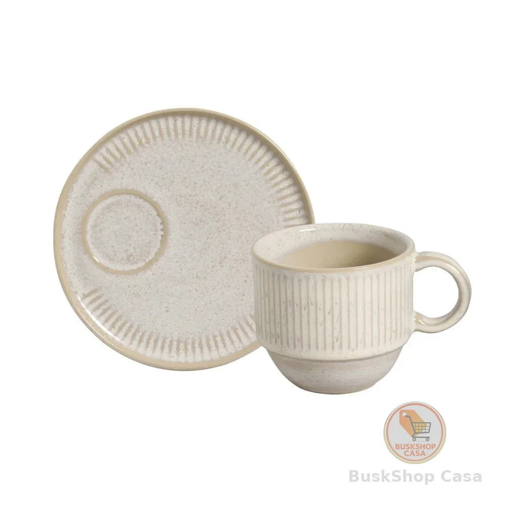 Xicara Chá Com Pires 220ml Linhas Latte - Porto Brasil
