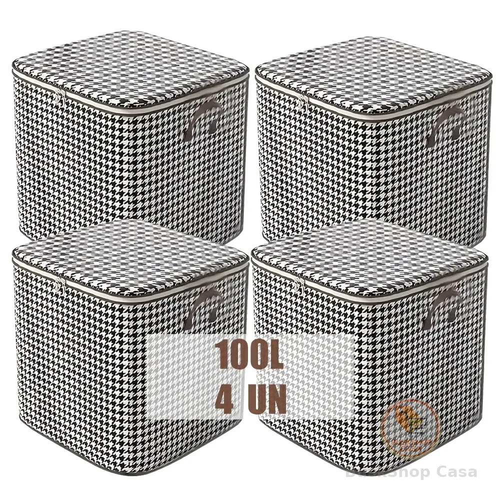 4pcs 100L 180L Organizador de Roupas Bolsa Resistente à Umidade e Insetos Grande Capacidade