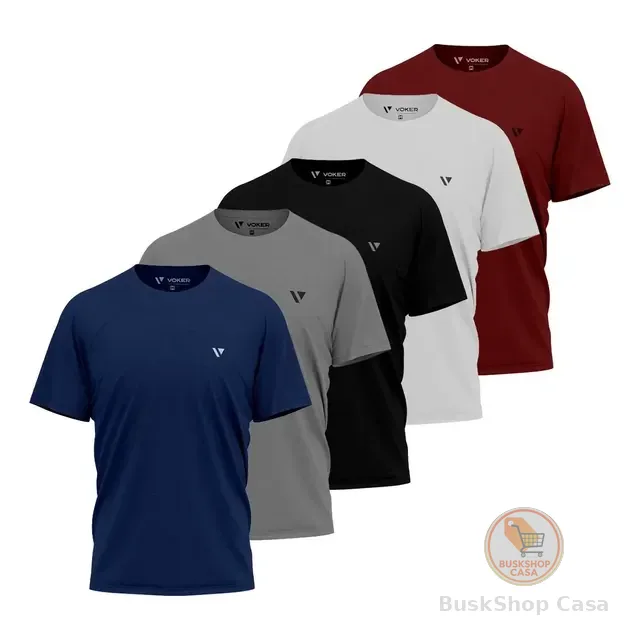 Kit 3 Camisetas Camisas Masculina Slim Voker Linha Premium