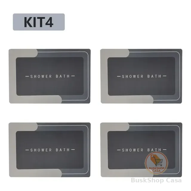 Kit4 Tapetes Para Banheiro Tapete Mágico Ultra Para Absorçã
