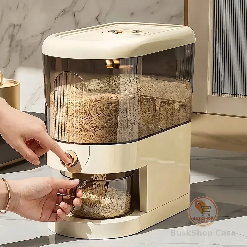 Pote Dispensador 5kg Arroz Feijão Grãos Com Medidor Vedação