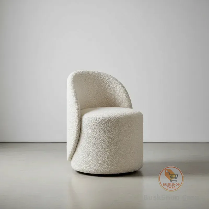 Banco Decorativo Pufe Sala E Quarto Com Encosto Boucle Flat Interiores