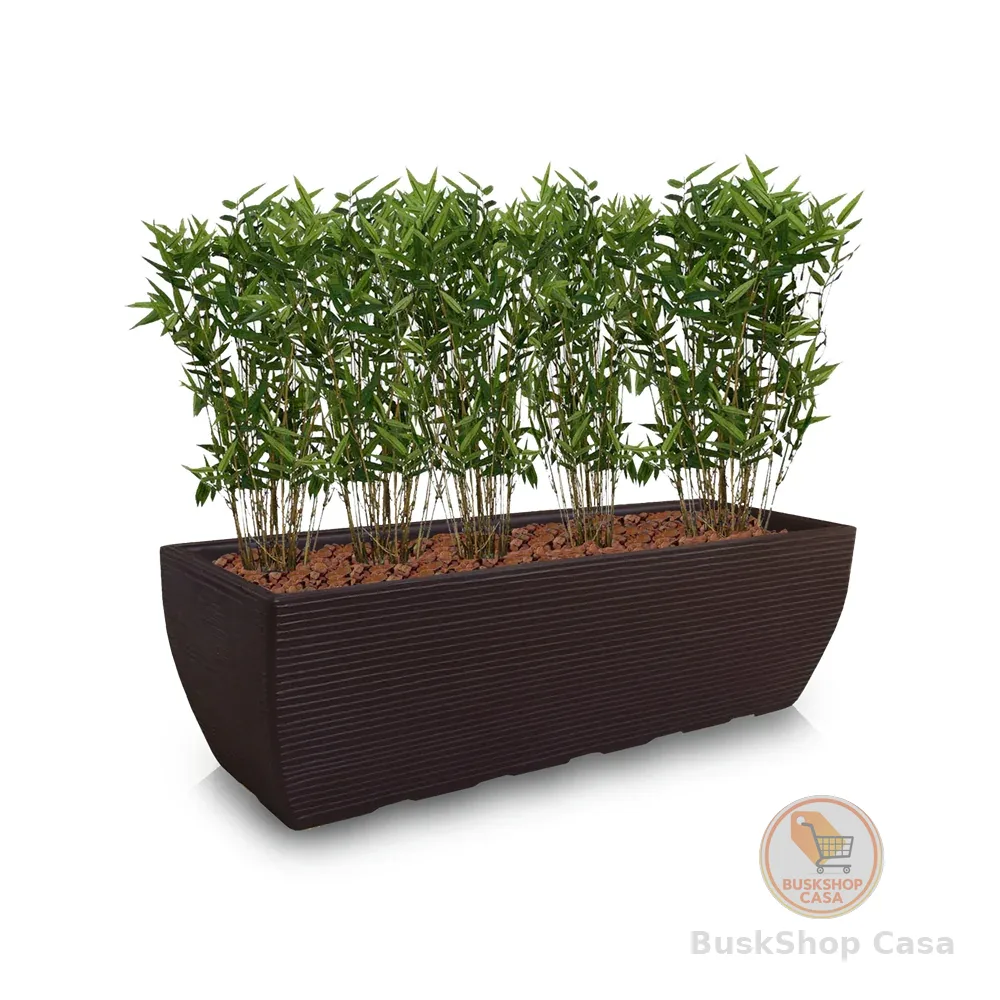 Vaso de Planta Jardineira 80x30 Floreira Retangular Decorativa de Polietileno