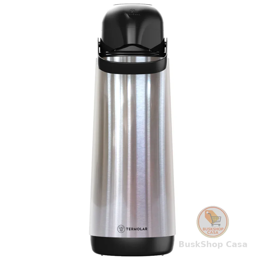 Garrafa Térmica Inox Cinza 1.8L Café Chá Quente Frio Termolar