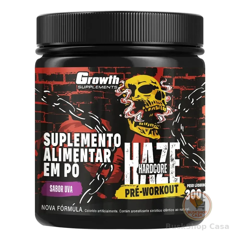 Pré-treino Haze Hardcore 300g Growth Supplements - Uva