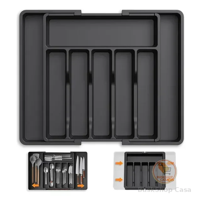 Organizador Porta Talheres Gaveta Para Cozinha Com Extensor