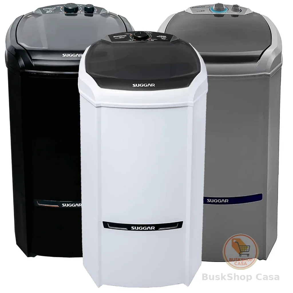 Lavadora Tanquinho 20Kg Suggar Eco Semiautomática Elétrica Maquina Lavar Roupas 127V/220V
