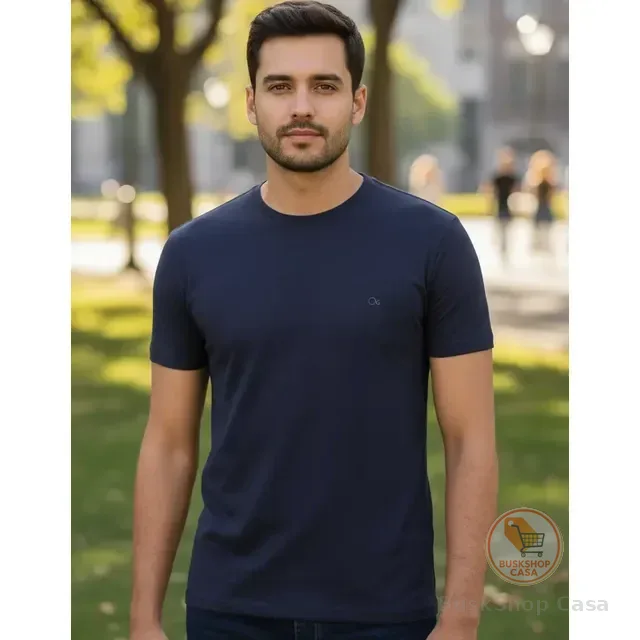 Camiseta Masculina Básica Slim Algodão - Várias Cores Ogochi