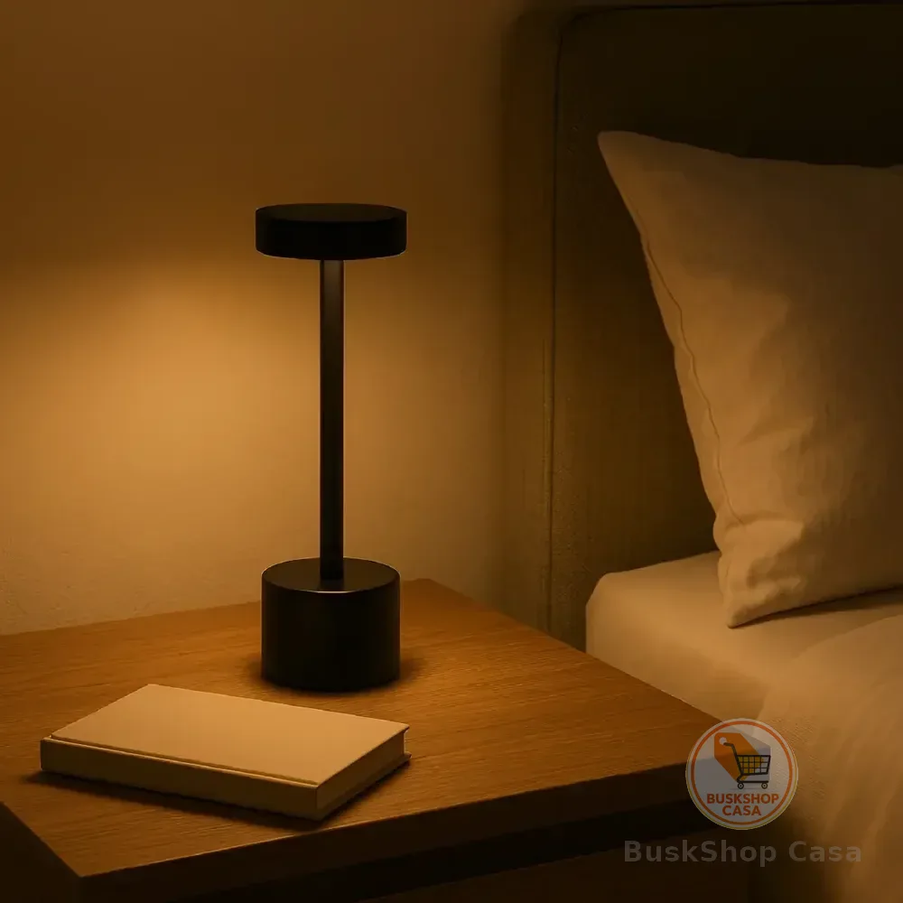 Luminária Mesa Led Dimerizavel Recarregável Sem Fio Preta Lumus 4w 2700K/6500K Até 10 de Duração Cod: 585705802-123 Deluxe By Avant