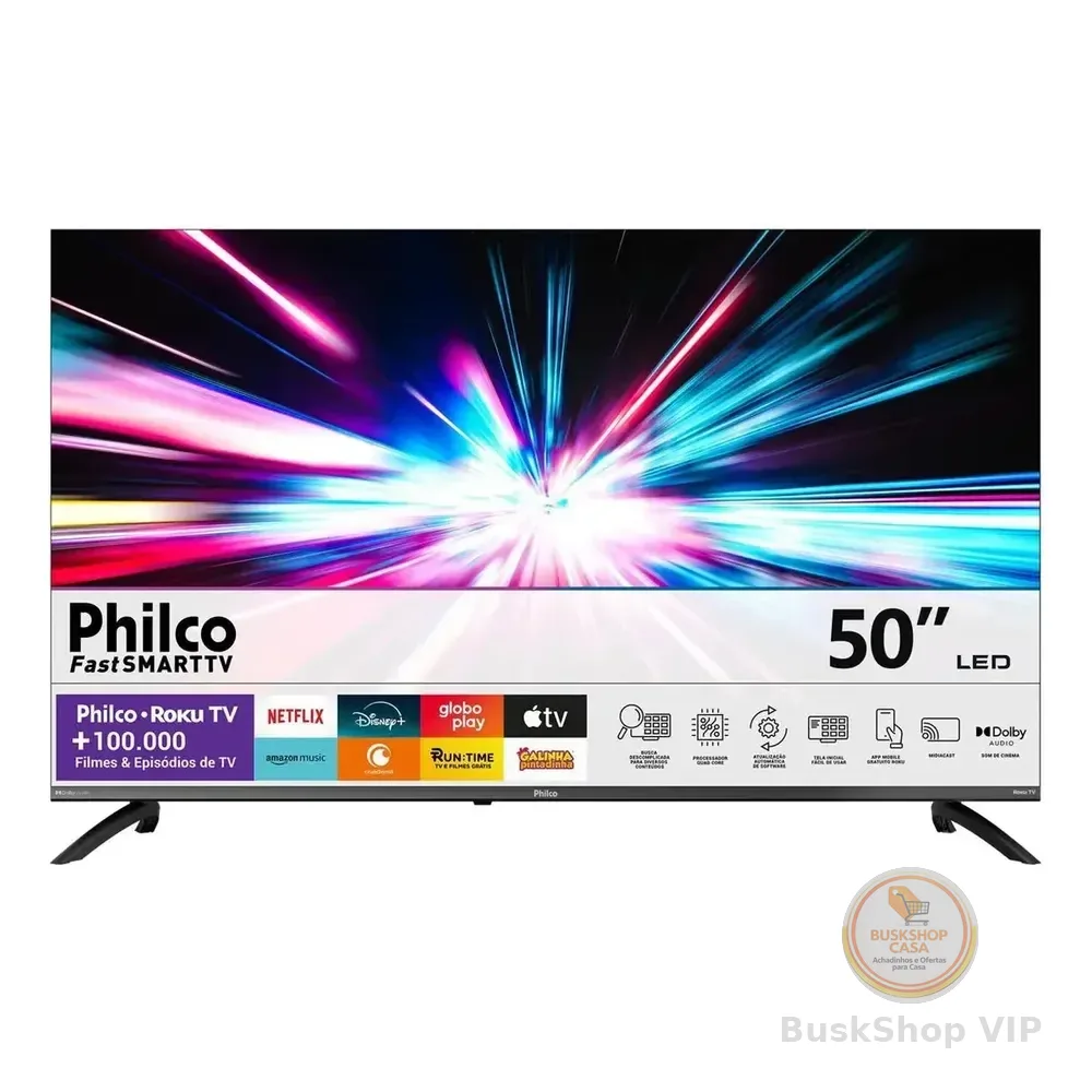 Smart Tv Philco 50 P50vik 4k Uhd Led Roku Dolby Audio Wi-fi Hdr10 110/220v