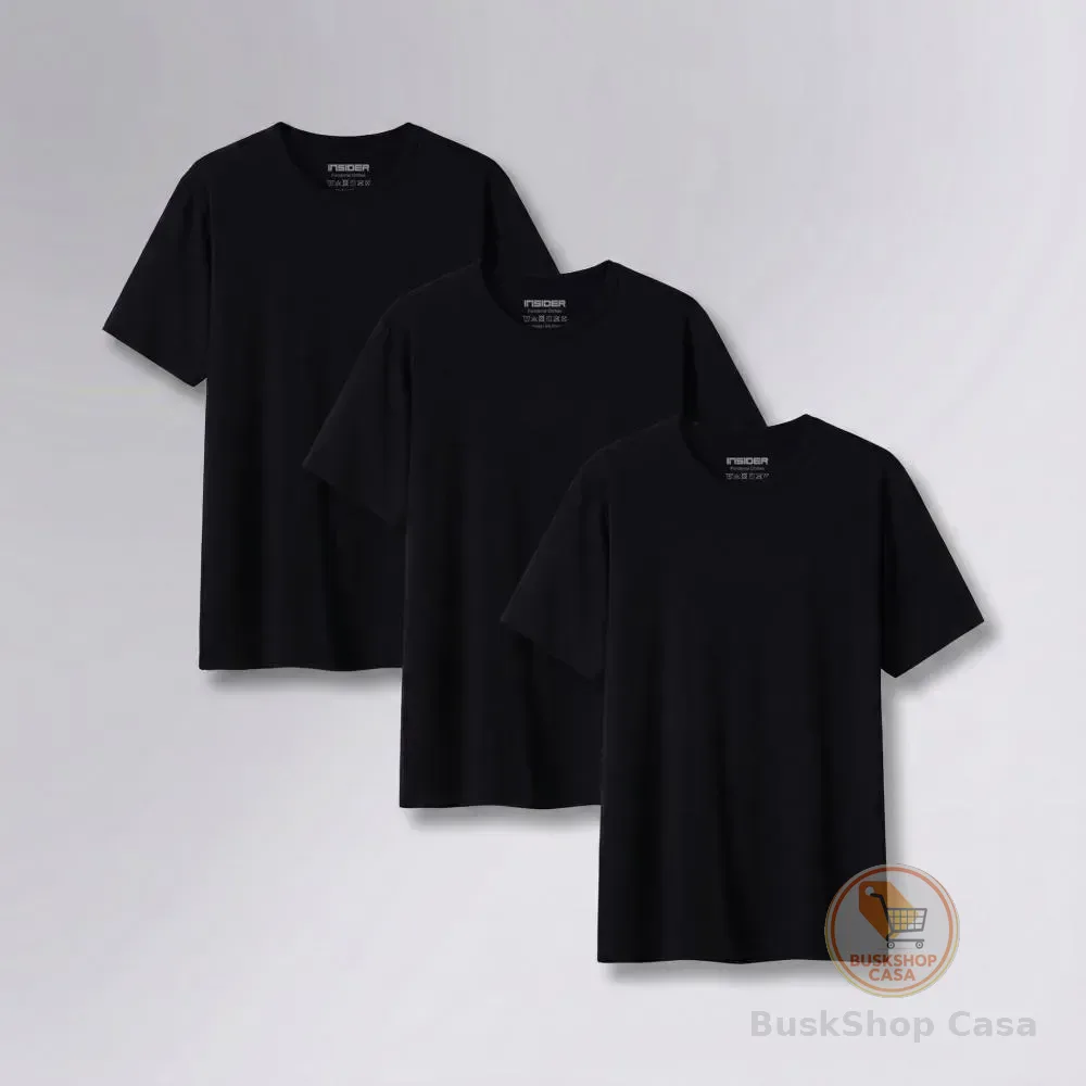 Kit 3 Camisetas  Light T-shirt Insider Preto G