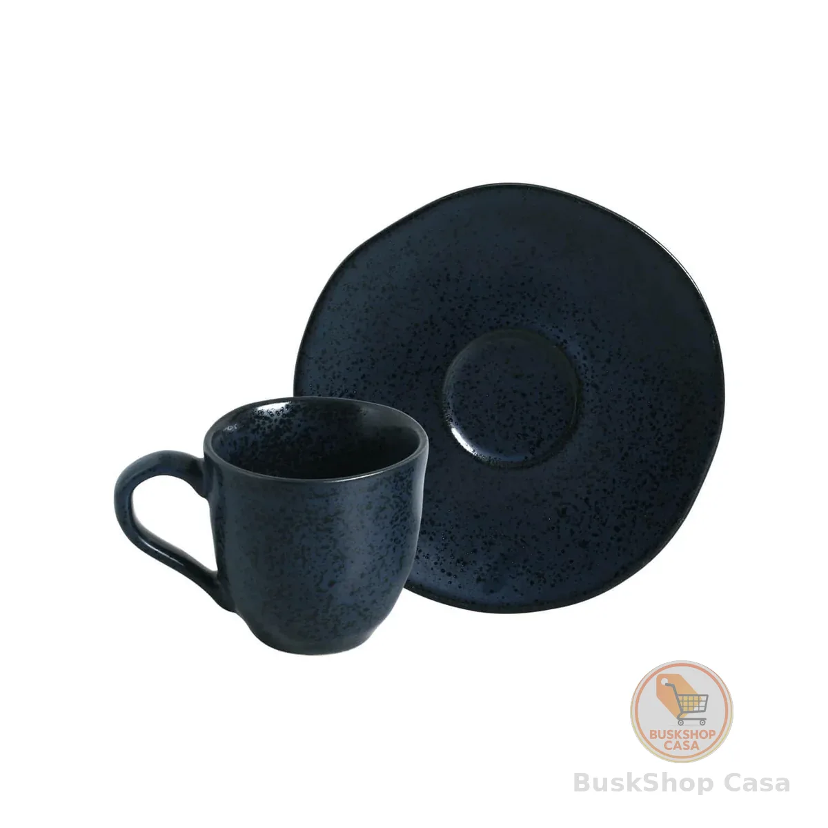 Porto Brasil Conjunto com 6 Xícaras de Chá com pires Orgânico Night Blue