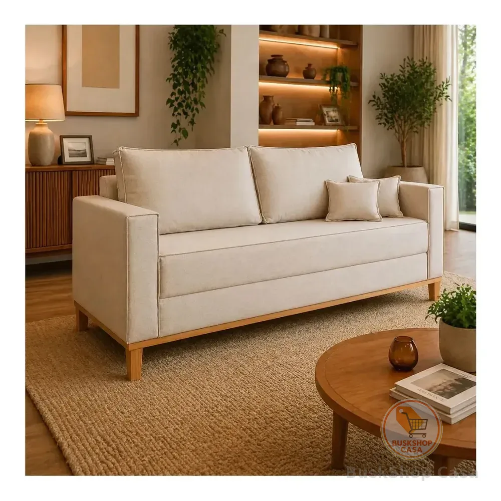 3 Lugares Beny 180cm Retratil Moderno Sala