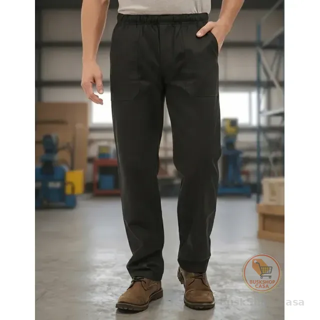 Calça Uniforme Trabalho Brim Grosso Profissional Reforçada