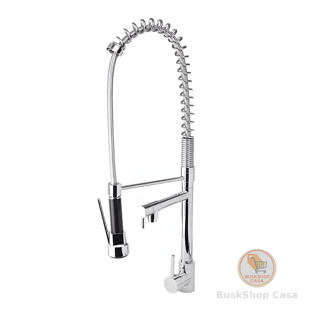 SOFTINOX Torneira Gourmet 2 Saídas Monocomando De Cozinha 70 cm Acabamento Cromado Premium