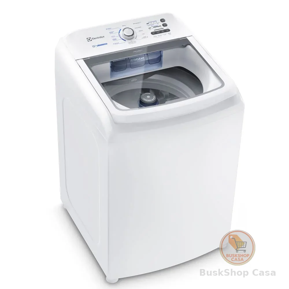 Máquina de Lavar Electrolux 15kg Branca Essential Care com Cesto Inox e Jet&Clean (LED15) - 127V